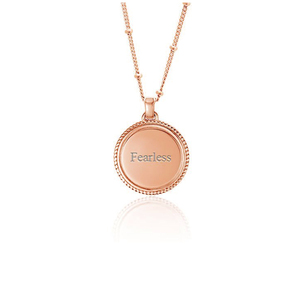 Gemnel custom engrave women power collana con ciondolo moneta rotonda senza paura - Product Image 6