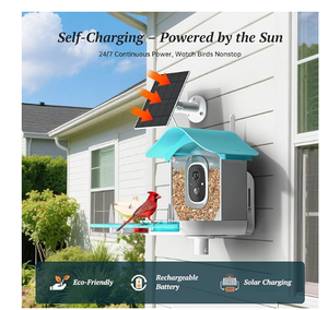 Comedero Inteligente para Pájaros con Carga Solar Rápida, Casa para Pájaros para Exteriores, Reconocimiento Preciso de Aves por IA, Visualización de Video en Vivo, Notificaciones - Product Image 4