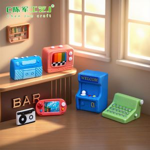 ชุดตกแต่งบ้านตุ๊กตา DIY อุปกรณ์ไฟฟ้า เครื่องเล่นเกม ซีรีส์โทรทัศน์แนววินเทจ วีเจ แลนด์สเคป - Product Image 4