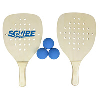 Raquette de beach tennis SCVIBE légère en contreplaqué peuplier avec trous de ventilation, batte de jeu professionnelle 42x19cm pour le plaisir en famille en extérieur