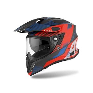 Casco Airoh Commander Enduro Blu Rosso in Fibra Composita Taglia S per Moto da Corsa - Product Image 1