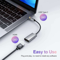 VONN Câble adaptateur USB-C mâle vers HDMI femelle Résolution 4K 30HZ Veste PVC pour projecteur Macbook HDTV