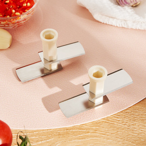 Manual Garlic Mincer Food Grade Small Household Kitchen Tool Gray Green Color Hand Wash Only - Product Image 3