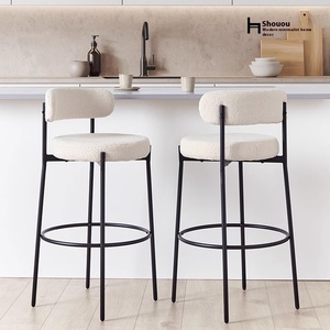 <span class=keywords><strong>Tabouret</strong></span> <span class=keywords><strong>de</strong></span> <span class=keywords><strong>bar</strong></span> haut <span class=keywords><strong>de</strong></span> style vintage français moderne avec dossier, cadre en acier carbone pour salon et hôtel, chaise <span class=keywords><strong>de</strong></span> <span class=keywords><strong>bar</strong></span> d'îlot - Product Image 3