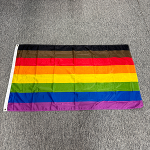 Impresión personalizada de alta calidad, bandera del orgullo de <span class=keywords><strong>Filadelfia</strong></span> de 3x5 pies, bandera LGBT, 8 colores, poliéster 100D, resistente al agua para Decoración - Product Image 3