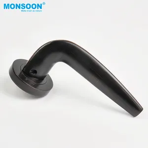 Nhà Máy Trung Quốc Kẽm Hợp Kim Comfy Mượt Ổ Khóa Đen Vàng Xử Lý Nội Bộ Door Handle Cho Phòng Ngủ