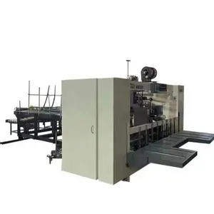 Semi automatic two pieces four servo box stitching machine