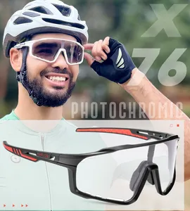 Özel Logo TR90 çerçeve moda bisiklet güneş gözlüğü kapalı fotokromik Lens UV400 koruma güvenlik bisiklet dağ Sunglass