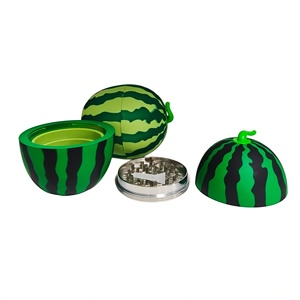 4Parts Green <b>Herb</b> Grinder with Watermelon 6pcs/Display <b>Box</b> Metal Tobacco Grinder Smoke Shop Accessories - Product Image 2