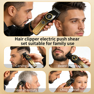 <span class=keywords><strong>Tondeuse</strong></span> à cheveux professionnelle pour hommes avec chargement USB, kit de toilettage pour salon de beauté et barbier - Product Image 4