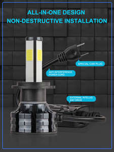 Kit Led Antibrouillard H4 H7 H11 9004 9007 Phare Led 12V 24w 2200lm Pour Voiture Camion Auto Moto - Product Image 5