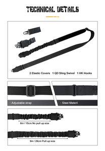 Тактический ремень из полиэстера, нейлона 66, с двойной быстрой пряжкой, с быстрой регулировкой, с петлей для большого пальца на открытом воздухе, <span class=keywords><strong>2</strong></span>-х точечный Канат - Product Image 5