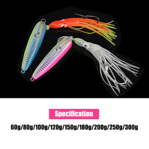 Leurre sardine 40g ~ 300g Leurre de pêche à <span class=keywords><strong>la</strong></span> turlutte lente Glow Saltwater Metal Fishing Jigs Head Fishing Lure - Product Image 6