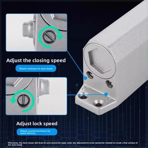 Cierrapuertas Hidráulico Superior de Aleación de Aluminio de 90 Grados, Accesorios para Puertas y Ventanas - Product Image 3