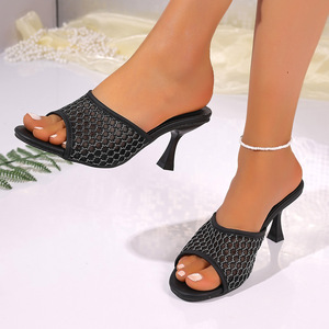 Nouvelle Collection Été – Sandales Stiletto Élégantes et Respirantes en Maille pour Femmes, Grandes Tailles - Product Image 3