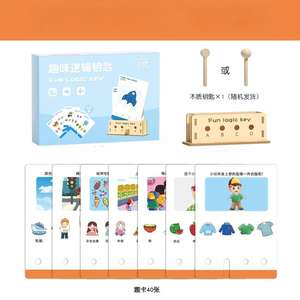 Entrenamiento de pensamiento de clave lógica, herramientas educativas de jardín de infantes para niños de 5 a 7 años, reconocimiento de capacidad de enfoque, juego de mesa de madera - Product Image 3