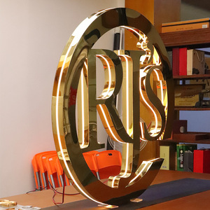 Insegna Personalizzata con Logo per Interni, <span class=keywords><strong>Lettere</strong></span> <span class=keywords><strong>3D</strong></span> in Metallo e Acrilico, Cartello Pubblicitario per Esterni, Insegna Luminosa Retroilluminata a LED - Product Image 3