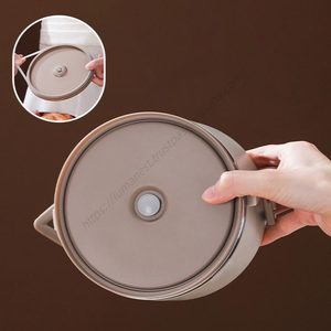 Boîte à lunch portable en acier inoxydable LXM92, multi-couches, ronde, facile à nettoyer, pour étudiants - Product Image 3