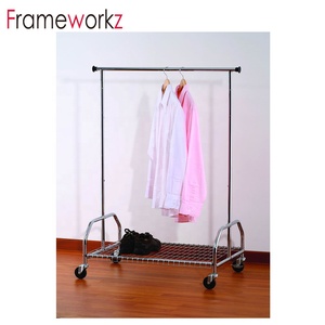Modern <strong>Heavy</strong> <strong>Duty</strong> Metal Clothes Hanging Clothing <strong>Stand</strong> Garment Display Rack <strong>Coat</strong> <strong>Stand</strong> - Product Image 4