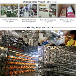 工場カスタムコンテナ吊り上げスリング 1トン 2トン 3トン ポリエステル製 黄色 重量アイ付き ナイロン吊り上げスリング - Product Image 4