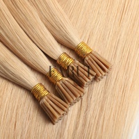 Extensions de cheveux I-Tip en kératine pré-collée, cheveux vierges européens Remy, vente en gros pour salons