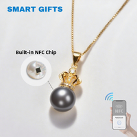 Collier NFC en perles d'imitation, bijoux RFID 13,56 MHz, préservent la valeur du bijou, cadeaux pour filles, pendentif de contrôle d'accès