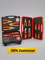 Ensemble d'outils isolés VDE 1000V personnalisés en usine, kit d'outils d'isolation pour électriciens OEM ODM, MOQ 100 ensembles