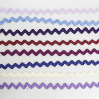Fabrika Rayon 5mm Ric Rac toptan şerit konfeksiyon aksesuarları için dalga Zig Zag şekil dokuma dantel süslemeler