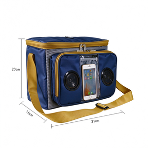 <b>Outdoor</b> Waterproof Insulated Polyester Ultra-Slim Picnic Travel <b>Cooler</b> Lunch Bag with Bluetooth Speakers - Product Image 3