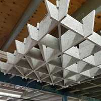 Panel Langit-langit Akustik Serat Polyester PET Felt Cloud Baffle Peredam Suara Gantung