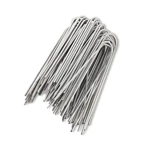 U em forma de Jardim Estacas Galvanizado tenda Estacas Quintal Para Jardinagem Praia Camping Heavy Duty Stakes