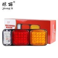 <span class=keywords><strong>Luz</strong></span> <span class=keywords><strong>trasera</strong></span> LED Universal de 12V/24V con combinación de tres lentes, nueva placa de plástico, señal de giro, lámpara <span class=keywords><strong>trasera</strong></span> para marcha atrás - Product Image 2