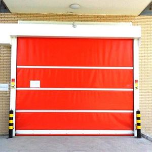 Porte rapide à enroulement automatique industrielle à grande vitesse en <span class=keywords><strong>PVC</strong></span>, porte à enroulement rapide <span class=keywords><strong>avec</strong></span> fenêtre en tissu transparent - Product Image 3