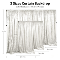 Rideaux de fond professionnels de luxe en tissu à sequins dorés avec paillettes pour décoration de mariage, douche nuptiale et bal de promo