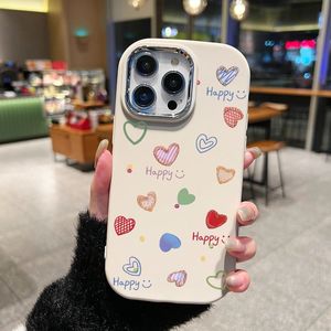 เคสสำหรับ iPhone 16 Pro Max คุณภาพสูง โครงโลหะ ดีไซน์รูปหัวใจหลากสี รูขนาดใหญ่ ป้องกันการกระแทก - Product Image 2