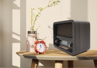 Haut-parleur subwoofer haute puissance avec radio am fm finition bois radio de bureau style vintage