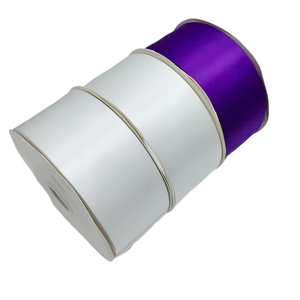 批发工厂1/8 "-4" 100% 涤纶红缎亮丝带双面缎带DIY蝴蝶结 - Product Image 5