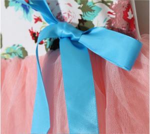 <b>Children</b> Clothing Lovely Sleeveless Flower Printed Short <b>Dress</b> With Bow Cotton for Kids Baby Girls From China - Product Image 5