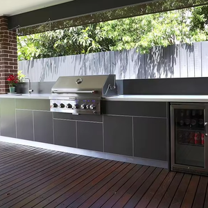 BAINENG Ensemble complet de meubles de <span class=keywords><strong>cuisine</strong></span> modulaires en acier inoxydable pour l'extérieur, idéal pour les villas, les complexes hôteliers et les jardins résidentiels - Product Image 1