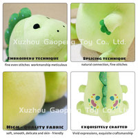 Boneka Dinosaurus Raksasa Kustom Personal, Mainan Dino Hijau Lucu Besar 8 inci untuk Anak, Bantal Plushie Lembut