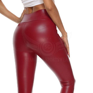 Dernières mode Street Wear Legging en cuir taille haute pantalon en cuir décontracté Legging fermeture éclair pantalon en cuir PU - Product Image 6
