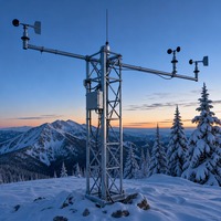 Menara Observasi Anemometer Tiang Angin Berbingkai Baja Galvanis Celup Panas untuk Pemantauan Sumber Daya Angin dan Penentuan Lokasi Pembangkit Listrik Tenaga Angin