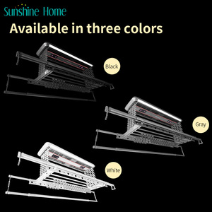 Sunshine Home Smart Electric <b>Ceiling</b> <b>Clothes</b> <b>Drying</b> <b>Rack</b> With Voice Control Led Lighting Metal Design For Indoor Use - Product Image 3