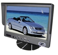Pantalla de Visión Trasera para Vehículo de 7 Pulgadas, IPS, 800x480, 2 Canales, Entrada de Video RCA de 4 Pines, Monitor de Tablero para Camión, 1080P, 2 Canales para Automóvil