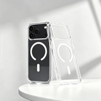 Coque rigide en verre trempé 9H Premium avec anneau magnétique anti-rayures et anti-jaunissement, finition mate cristalline pour iPhone 16 17 18 Pro Max