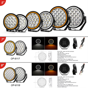 Luz de Trabajo <span class=keywords><strong>LED</strong></span> de 9 Pulgadas con Certificación Emark, 9-36V, Lámpara <span class=keywords><strong>Antiniebla</strong></span> Todoterreno, Luz Auxiliar de Conducción <span class=keywords><strong>LED</strong></span> de 9'' para Jeep y Camioneta - Product Image 5