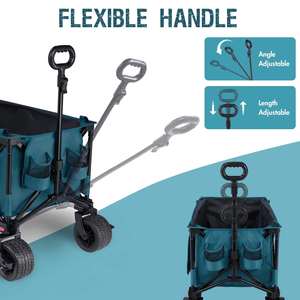 New All terrain foldable <b>trolley</b> outdoor furniture side <b>bag</b> cup holder Camping <b>shopping</b> kid <b>trolley</b> - Product Image 3