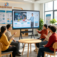 Tableau blanc interactif intelligent 4K LCD sur mesure OEM ODM, écran numérique multi-touch pour la formation en entreprise, les écoles et les salles de classe