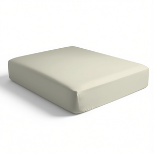 Drap-housse 100% coton beige italien simple 90x200cm - Product Image 3