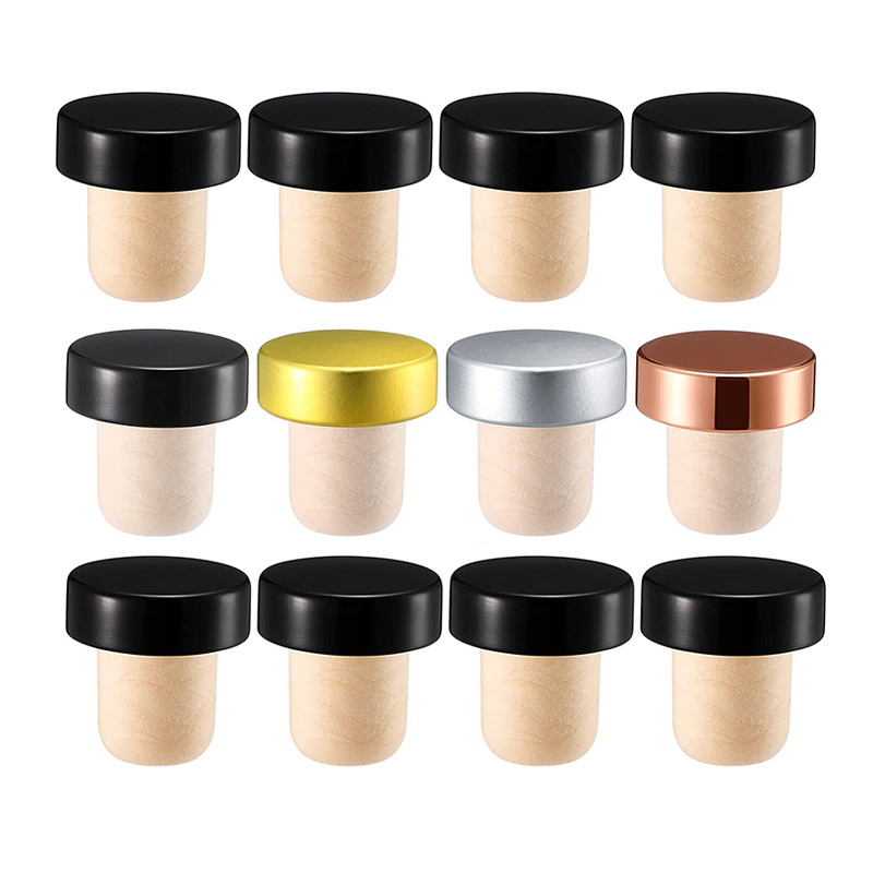 INCREWAY Tapered Cork Stoppers, 16PCS Conical Wooden Wine